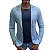 Blazer Slim Fit Sport Fino Casual Sarja Azul Claro - Imagem 2