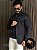 Blazer Masculino Casual Slim Fit Sarja Preto Bolso Embutido - Imagem 2