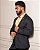 Blazer Masculino Casual Slim Fit Sarja Preto Bolso Embutido - Imagem 3