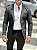 Blazer Masculino Resinado Perpochi Preto - Imagem 1