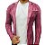 Blazer Slim Fit Cotele Rosa Chapado - Imagem 1