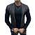 Blazer Slim  Preto/Xadrez  Zip Off - Imagem 1
