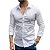 Camisa Slim Fit Longa Acetinada Branco - Imagem 2