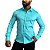 Camisa Slim Fit  Acetinada Longa Celeste - Imagem 1