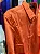 Camisa Slim Fit  Acetinada Longa Laranja - Imagem 3