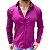 Camisa Slim Fit Acetinada Longa Uva - Imagem 2