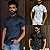 Camisa Slim Fit Curta Acetinada Gola Padre Branco - Imagem 3
