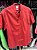 Camisa Slim Fit Curta Acetinada Gola Padre Tijolo - Imagem 3