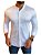 Camisa Slim Fit Gola Padre Acetinada Longa Branca - Imagem 2