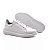 Tenis Couro Masculino Mcqueen Branco Solado Costurado Cadarço - Imagem 1