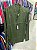 Camisa Slim Fit Gola Padre Acetinada Longa Verde Militar - Imagem 2