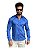 Camisa Slim Fit  Acetinada Longa Royal - Imagem 1