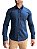 Camisa Slim Fit Longa Acetinada Zip Off Marinho - Imagem 2