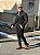 Blazer Suede Slim Fit Elegance Preto Per Pochi - Imagem 2