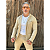 Blazer Suede Slim Fit Elegance Bege Per Pochi - Imagem 1