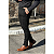 Calca Alfaiataria Suede Elegance Preto Per Pochi - Imagem 1
