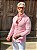 Camisa Dubai Gola Tradicional Linho Per pochi Rosa - Imagem 1