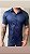 Camisa Slim Fit Curta Acetinada Marinho - Imagem 4
