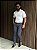 Polo Slim Fit Detalhe Ziper Branca - Imagem 2