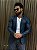 Blazer Slim Fit Sport Fino Casual Resinado Azul Marinho - Imagem 1