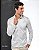 Camisa Slim Fit Longa Acetinada Cinza Claro - Imagem 1