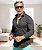 Camisa Masculina Linho Gola Italiana Per Pochi Preto - Imagem 1