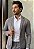 Blazer Masculino Casual Slim Fit Poliamida Cinza - Imagem 2