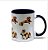 Caneca de cerâmica Shih-tzu fundo azul marinho 325ml - mod 03 - Imagem 1