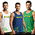 Regata Brasil Premium – Verde, Branca e Azul – Estampa DTF Alta Definição – Secagem Rápida – Academia e Lazer - Imagem 1