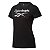 Camiseta Reebok Te Graphic Stack Logo Preto Feminino - Imagem 1