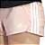 Shorts Adidas Pacer 3 Stripes Feminino Rosa Claro - Imagem 3
