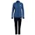 Agasalho Adidas Essentials 3 Stripes Feminino Azul e Preto - Imagem 1