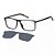 Óculos de Sol Tommy Jeans 0018CS Preto Lente Cinza Clip-On - Imagem 1