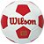 Mini Bola Futebol Wilson Branca/Vermelha - Imagem 1