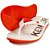 Chinelo Kenner Red Pvc Masculino Poliéster Branco e Laranja - Imagem 1