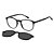 Óculos de Sol Tommy Hilfiger Clip On 2268C Preto Lente Cinza - Imagem 1