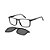 Óculos de Sol Tommy Hilfiger Clip On 2281C Preto Lente Cinza - Imagem 1