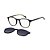 Óculos de Sol Tommy Hilfiger Clip On 2268/C Preto Lente Azul - Imagem 1