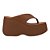 Sandália Tamanco Melissa Free Thong Wedge Feminino Marrom - Imagem 1