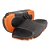 Chinelo Kenner Slide Makho Eva Preto e Laranja Masculino - Imagem 1