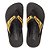 Chinelo Kenner Kivah Full Force Preto e Dourado Masculino - Imagem 3