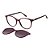 Óculos de Sol Tommy Hilfiger 2395 Clip-on Burgundy Feminino - Imagem 1