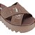Chinelo Tamanco Melissa M-Lover Cross Strap Platform Marrom - Imagem 6