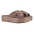 Chinelo Tamanco Melissa M-Lover Cross Strap Platform Marrom - Imagem 4