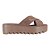 Chinelo Tamanco Melissa M-Lover Cross Strap Platform Marrom - Imagem 1