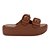 Chinelo Plataforma Melissa Free High Bold Marrom Feminino - Imagem 1
