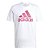 Camiseta Adidas Essentials Logo Branco/Rosa Masculino - Imagem 1