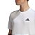 Camiseta Adidas D2m Plain Branco Masculino - Imagem 3