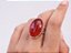 ANEL CAIXA COM CORNALINA OVAL - Imagem 1