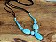 COLAR SEDA COM HOWLITA TURQUESA - Imagem 1